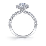 Oval Cut Classic Halo Engagement Ring - Athena