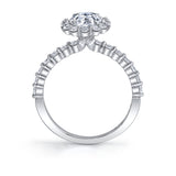 Oval Cut Classic Halo Engagement Ring - Athena