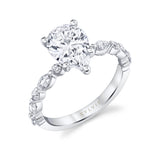 Pear Shaped Alternating Engagement Ring - Felicity