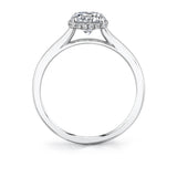 Solitaire Engagement Ring with Hidden Halo - Annika