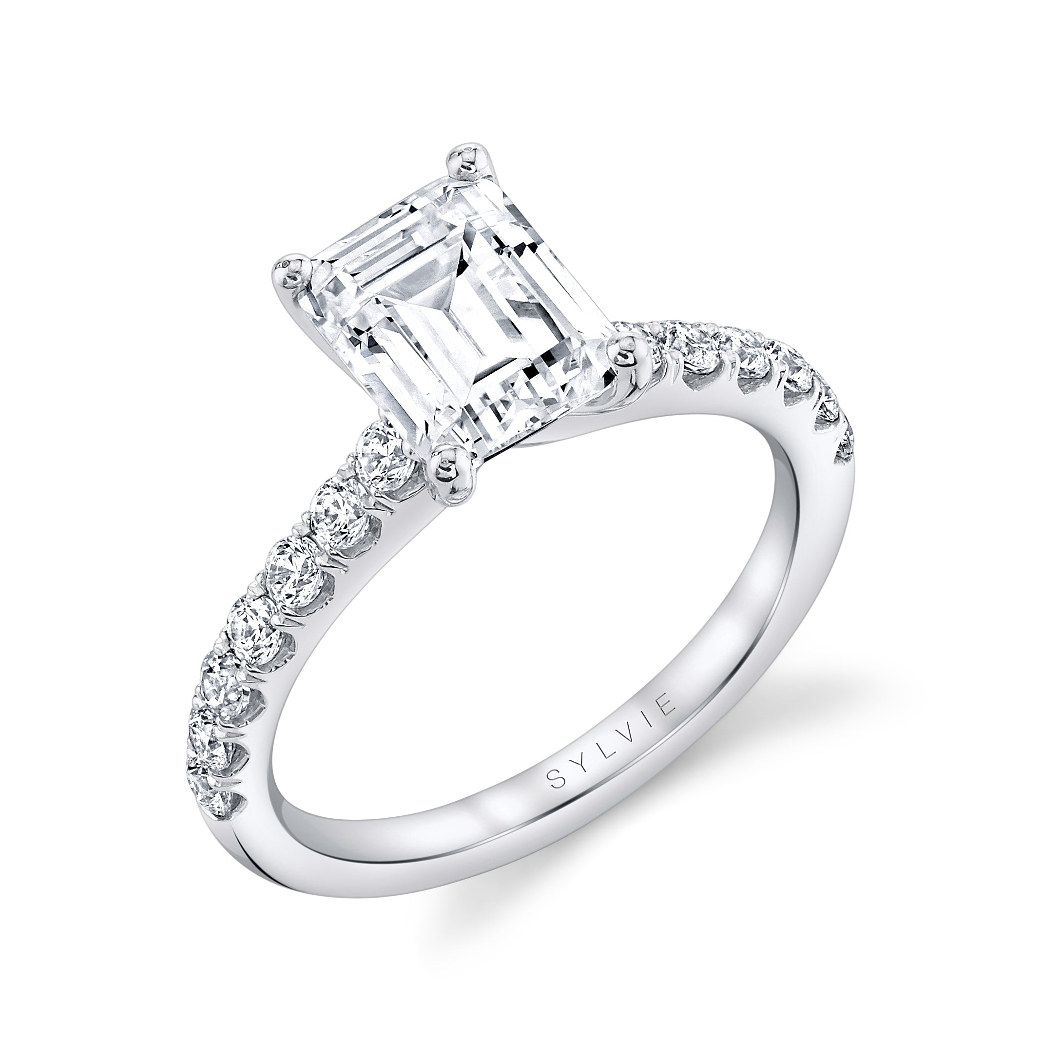 Emerald Cut Classic Engagement Ring - Aimee