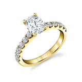 Oval Cut Classic Diamond Engagement Ring - Adoria