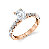 Oval Cut Classic Diamond Engagement Ring - Adoria