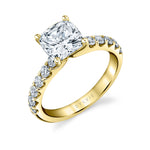 Cushion Cut Classic Diamond Engagement Ring - Adoria
