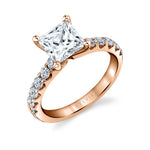 Princess Cut Classic Diamond Engagement Ring - Adoria