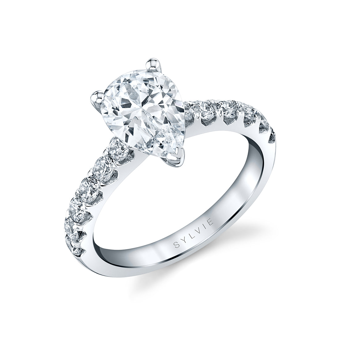 Pear Cut Classic Diamond Engagement Ring - Adoria