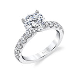 Wide Band Engagement Ring - Aloria
