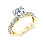 Wide Band Engagement Ring - Aloria