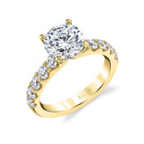 Wide Band Engagement Ring - Aloria