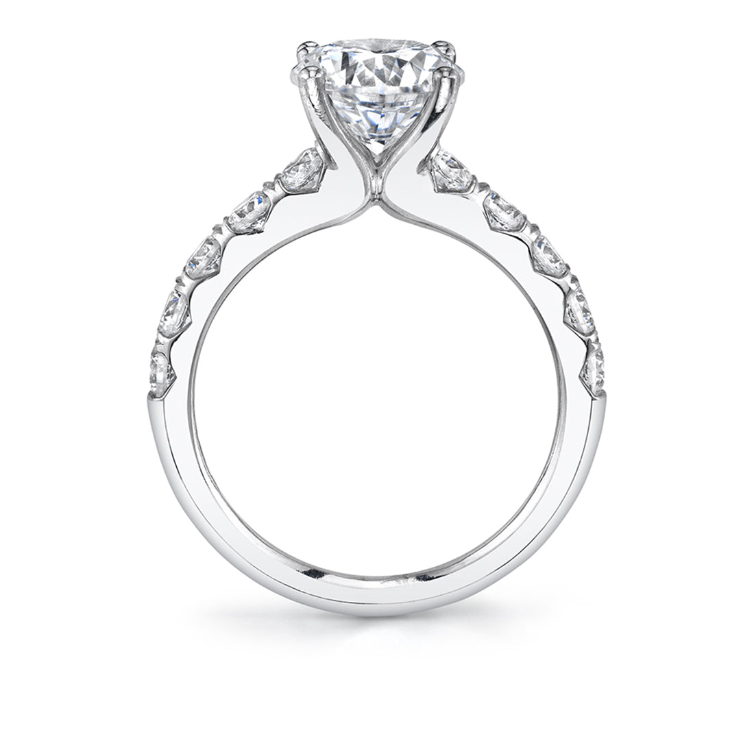 Wide Band Engagement Ring - Aloria