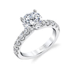 Wide Band Engagement Ring - Aloria