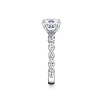 Round Cut Alternating Round and Marquise Diamond Engagement Ring - Cressida