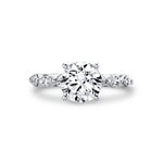 Round Cut Alternating Round and Marquise Diamond Engagement Ring - Cressida