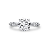 Round Cut Alternating Round and Marquise Diamond Engagement Ring - Cressida
