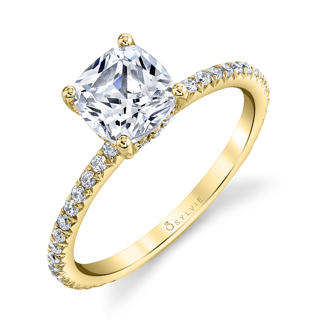 Cushion Cut Classic Engagement Ring - Maryam