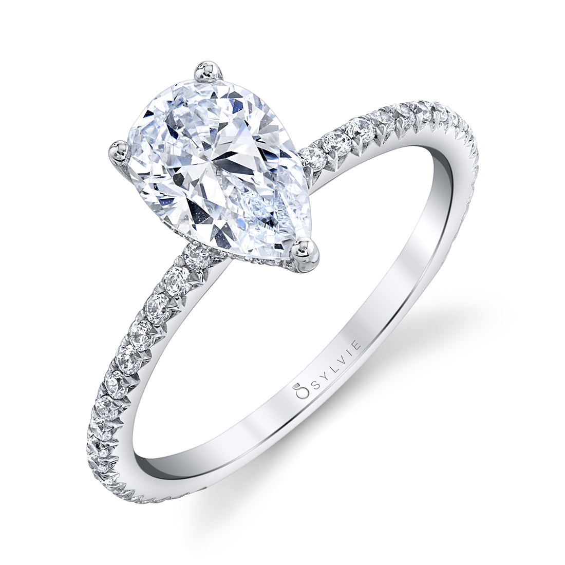 Pear Shaped Classic Engagement Ring - Maryam