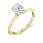 Tulira Solitaire Petal Prong Engagement Ring - Fawn