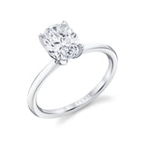 Tulira Oval Cut Solitaire Diamond Petal Prong Engagement Ring - Shay