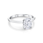 Tulira Oval Cut Solitaire Diamond Petal Prong Engagement Ring - Shay