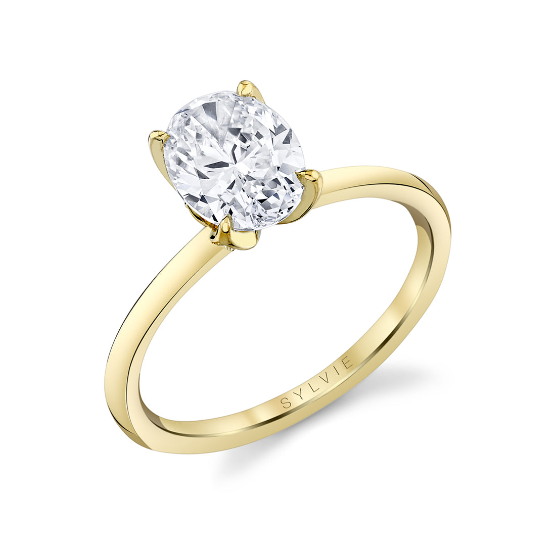 Tulira Oval Cut Solitaire Diamond Petal Prong Engagement Ring - Shay