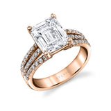 Emerald Cut Split Shank Engagement Ring - Florencia