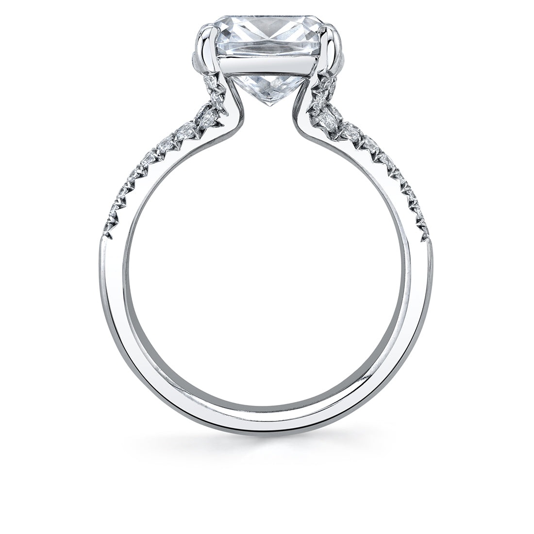 Cushion Cut Split Shank Engagement Ring - Florencia