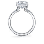 Cushion Cut Split Shank Engagement Ring - Florencia