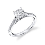 Diamond Setting Round Cut Engagement Ring - Landry