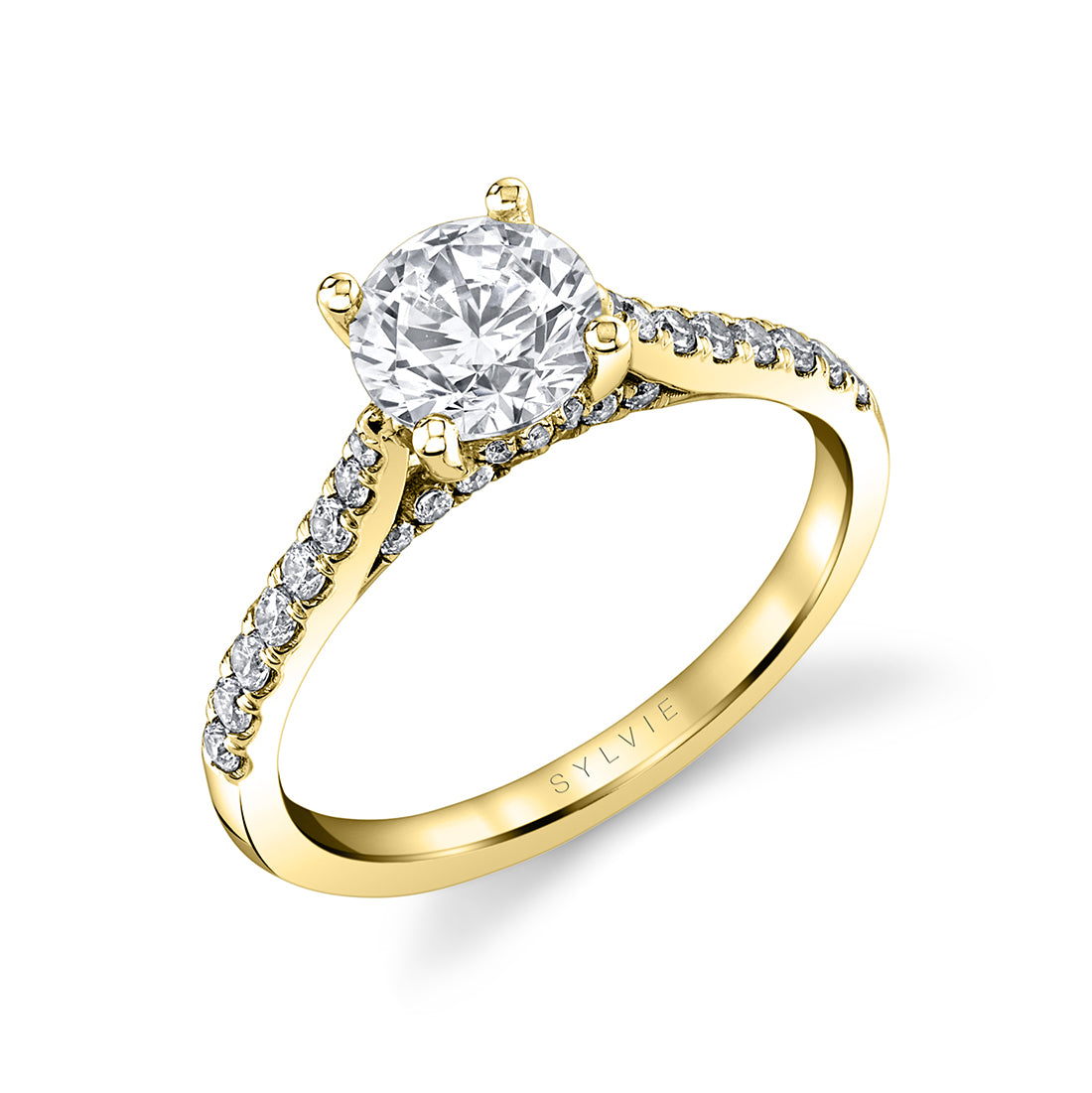 Diamond Setting Round Cut Engagement Ring - Landry