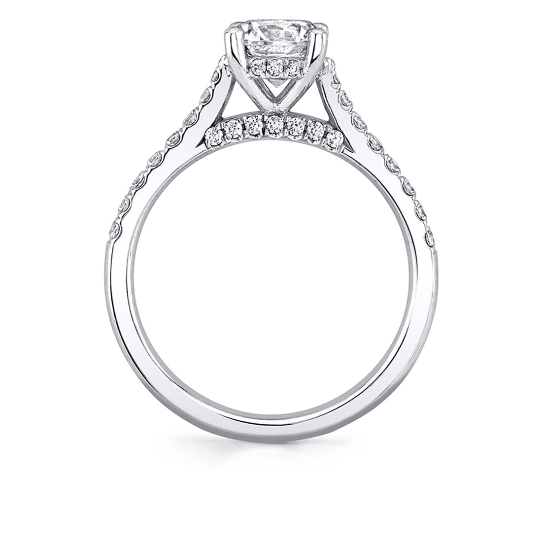Diamond Setting Round Cut Engagement Ring - Landry