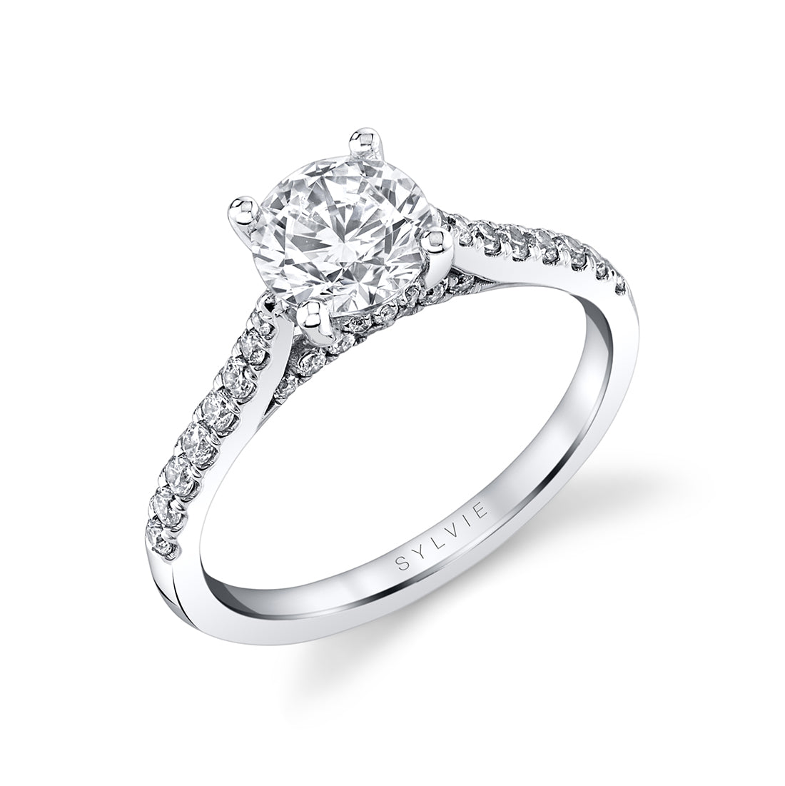 Diamond Setting Round Cut Engagement Ring - Landry