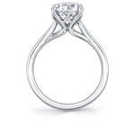 Tulira Solitaire Petal Prong Engagement Ring - Amber