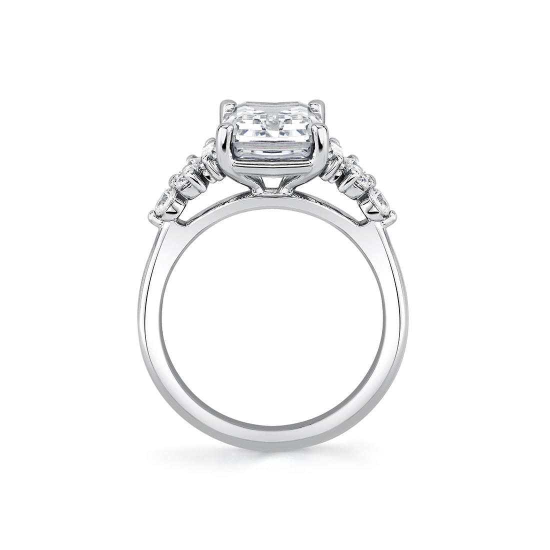 Emerald Cut Multi Stone Engagement Ring - Caisyn