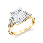 Emerald Cut Multi Stone Engagement Ring - Caisyn