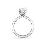 Oval Cut Flat Edge Solitaire Engagement Ring - Ember