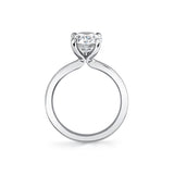 Oval Cut Flat Edge Solitaire Engagement Ring - Ember