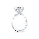 Oval Cut Flat Edge Solitaire Engagement Ring - Ember