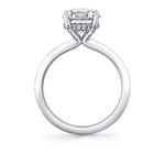 Round Cut Solitaire Engagement Ring with Milgrain Details - Ila