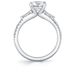 Round Cut Classic Three Stone Engagement Ring - Lorena