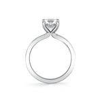 Round Cut Flat Edge Solitaire Engagement Ring - Sydney