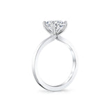 Round Cut Flat Edge Solitaire Engagement Ring - Sydney