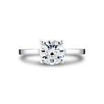 Round Cut Flat Edge Solitaire Engagement Ring - Sydney