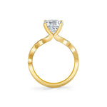 Tulira Alternating Marquise and Round Diamond Leaf Shaped Engagement Ring - Hortensia