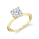 Tulira Solitaire Diamond Petal Prong Engagement Ring - Althaia
