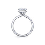 Emerald Cut Bezel Set Engagement Ring - Cliodhna