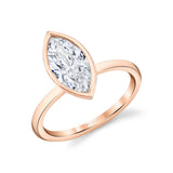 Marquise Cut Bezel Set Engagement Ring - Cliodhna