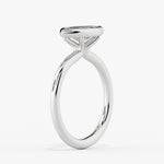 East to West Marquise Cut Bezel Engagement Ring - Cliodhna