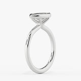 East to West Marquise Cut Bezel Engagement Ring - Cliodhna
