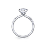 Oval Cut Bezel Set Engagement Ring - Cliodhna