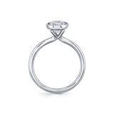 Oval Cut Bezel Set Engagement Ring - Cliodhna